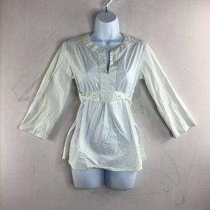 Ricki Cherr White Round Neck Blouse Top Size S